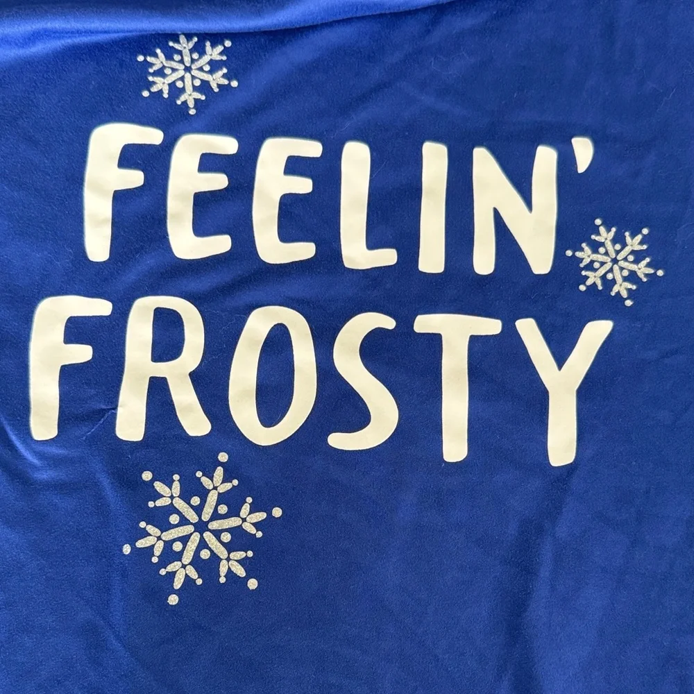 Blue 'Feelin' Frosty' Night Gown - Picture 3 of 4